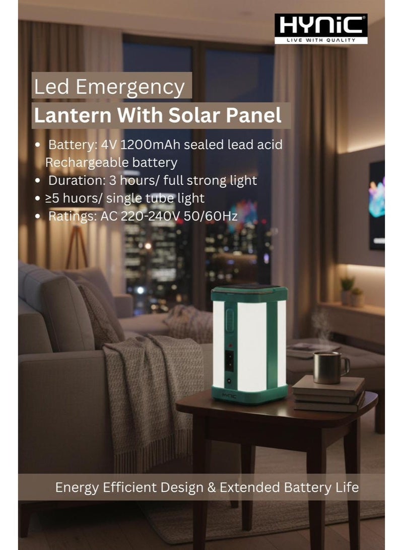 Hynic Rechargeable LED Emergency Lantern with Solar Charging – 6-Hour Runtime, Portable Power for Home, Camping, and Office - Image 4